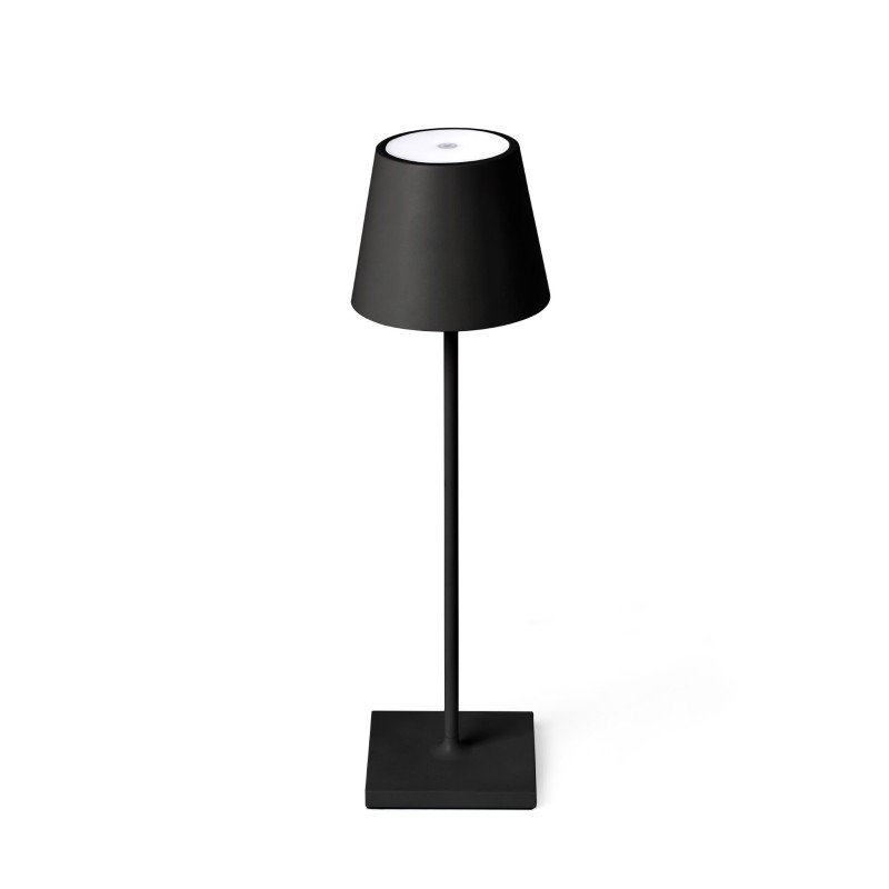 Lampe de table en aluminium avec LED intégrée en noir mat, VEJOLES