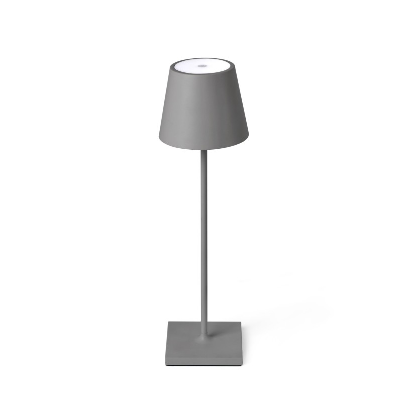 Lampe de table en aluminium avec LED intégrée en gris, RICOURT