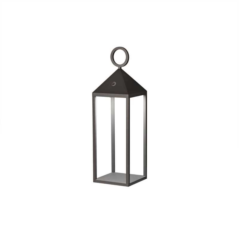 Lampe de table en aluminium avec LED intégrée en gris, TRIZAY
