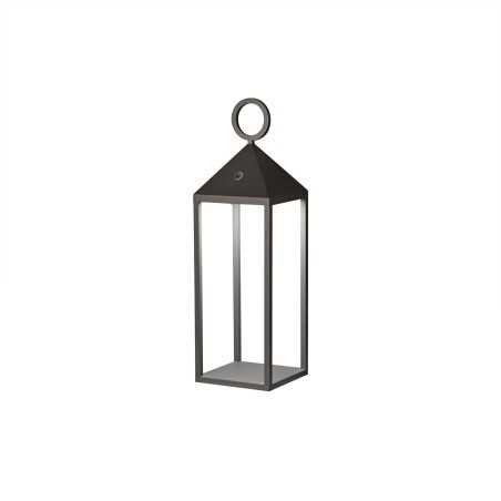 Lampe de table en aluminium avec LED intégrée en gris, TRIZAY