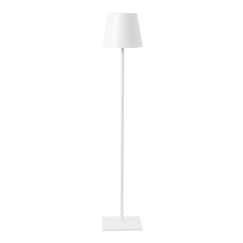 Lampe de sol en aluminium avec LED intégrée en blanc mat, VOUTHON