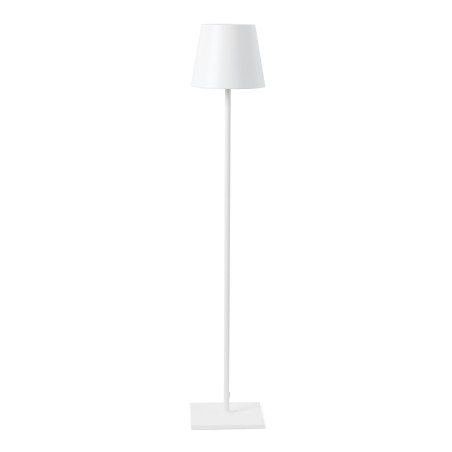 Lampe de sol en aluminium avec LED intégrée en blanc mat, VOUTHON