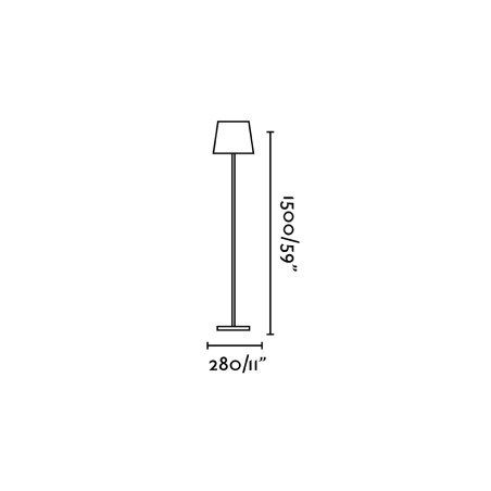 Lampe de sol en aluminium avec LED intégrée en blanc mat, VOUTHON