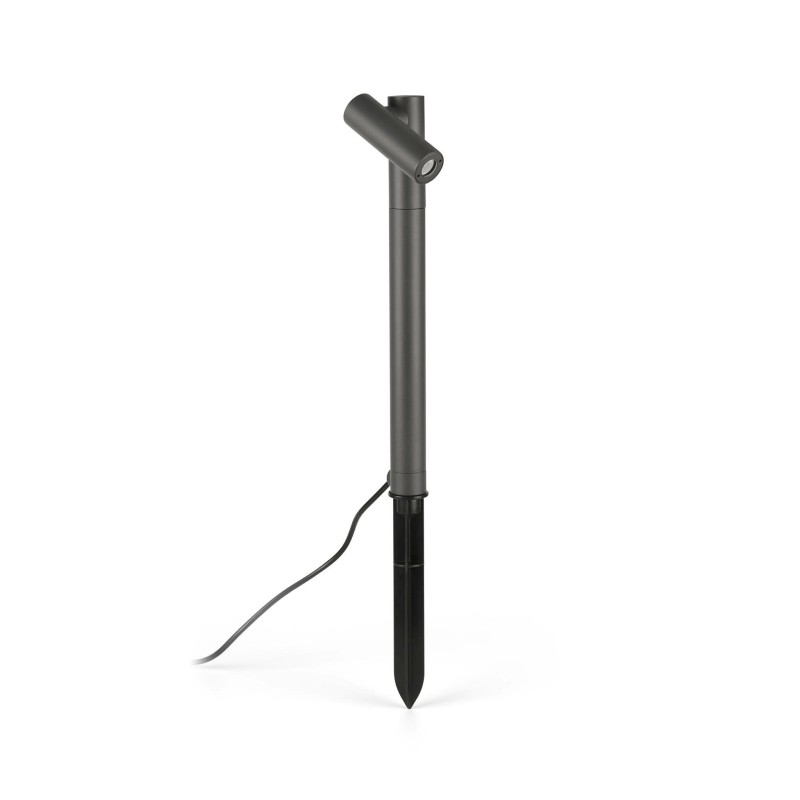 Lampe de sol en aluminium avec LED intégrée en gris, POUZOL
