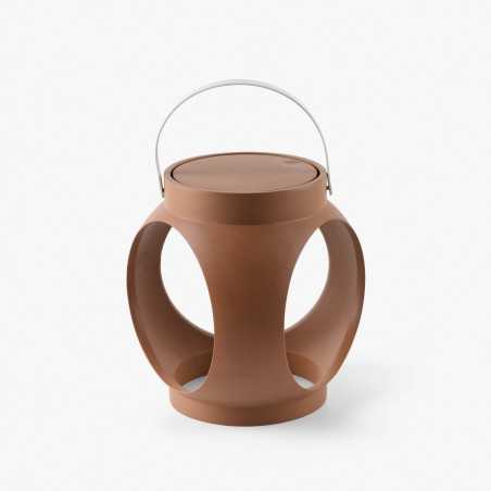 Lampe de table en polystyrène avec LED intégrée en marron, OURCHES