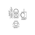 Lampe de table en polystyrène avec LED intégrée en marron, OURCHES