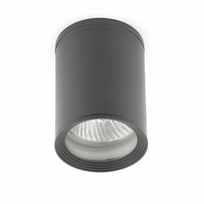 Lampe de plafond en aluminium avec douille E27 en gris, REBAIS