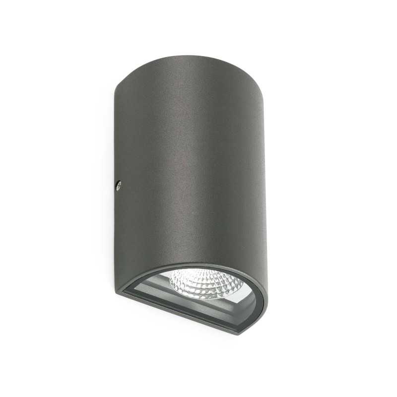 Lampe de mure en aluminium avec LED intégrée en gris, NEPMES