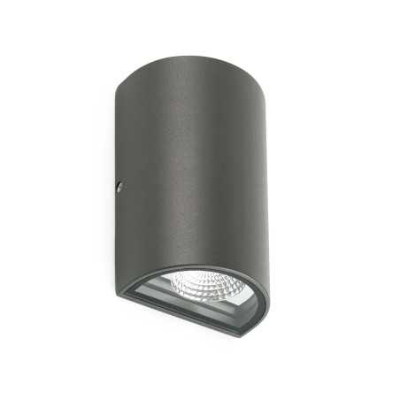Lampe de mure en aluminium avec LED intégrée en gris, NEPMES