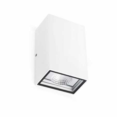 Lampe de mure en aluminium avec LED intégrée en blanc mat, BOURTH