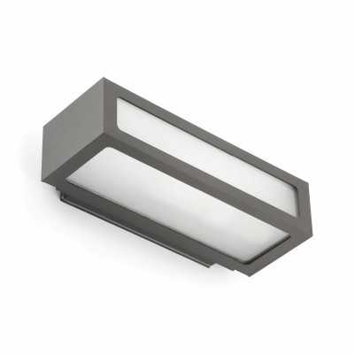 Lampe murale en aluminium avec douille E27 en gris, ATTILLY
