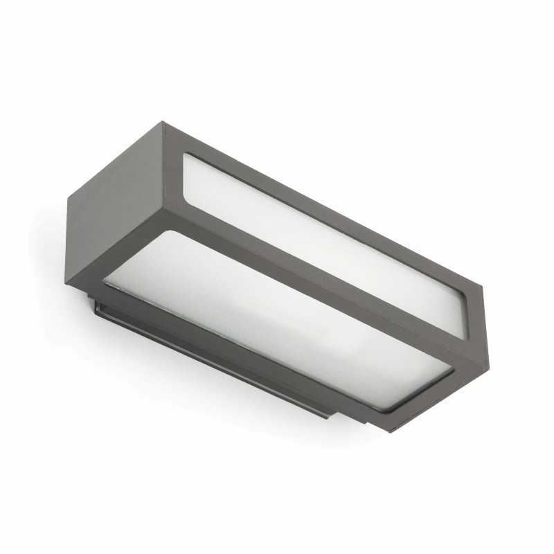 Lampe murale en aluminium avec douille E27 en gris, ATTILLY