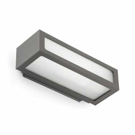 Lampe murale en aluminium avec douille E27 en gris, ATTILLY
