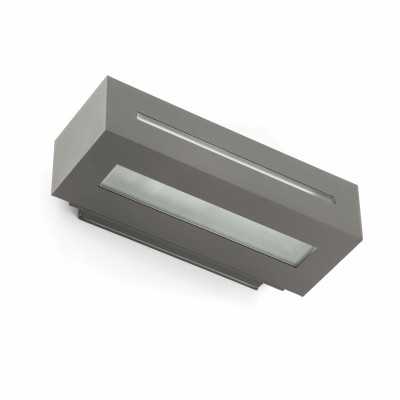 Lampe murale en aluminium avec douille E27 en gris, SONNAC