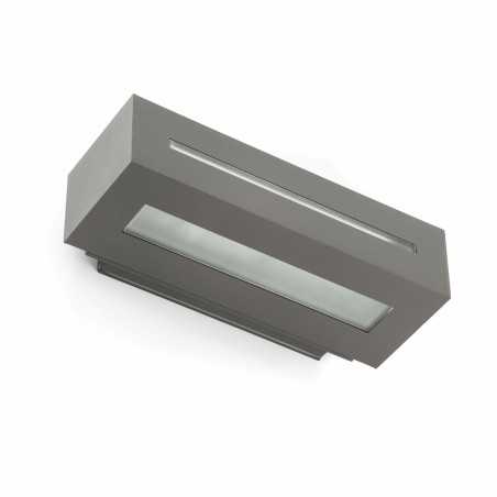 Lampe murale en aluminium avec douille E27 en gris, SONNAC