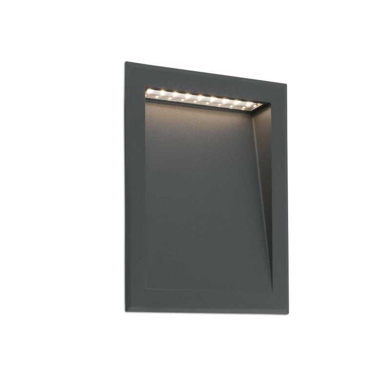 Lampe murale en aluminium avec LED intégrée en gris, RAGHINO
