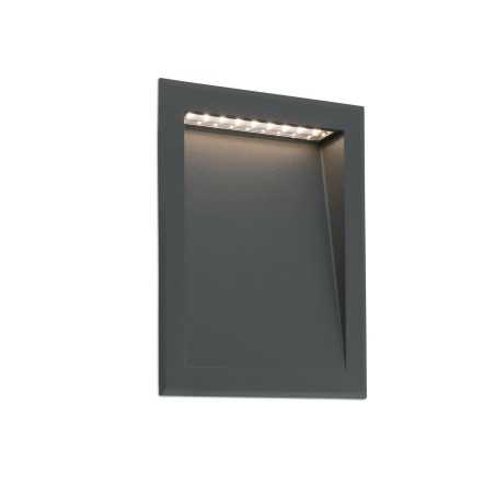 Lampe murale en aluminium avec LED intégrée en gris, RAGHINO