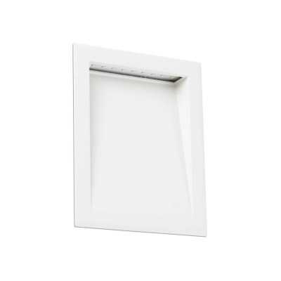 Lampe murale en aluminium avec LED intégrée en blanc mat, ANGIRE