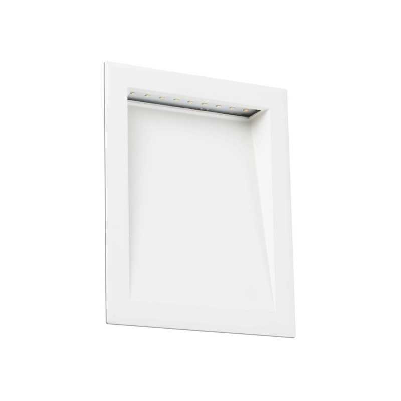 Lampe murale en aluminium avec LED intégrée en blanc mat, ANGIRE