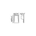 Lampe murale en aluminium avec LED intégrée en blanc mat, ANGIRE