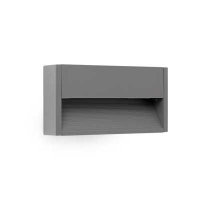 Lampe murale en aluminium avec LED intégrée en gris, BOQUEHO