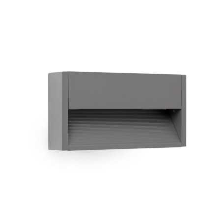 Lampe murale en aluminium avec LED intégrée en gris, BOQUEHO