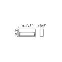 Lampe murale en aluminium avec LED intégrée en oxyde, ILLINS
