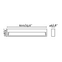 Lampe murale en aluminium avec LED intégrée en gris, HURIEL