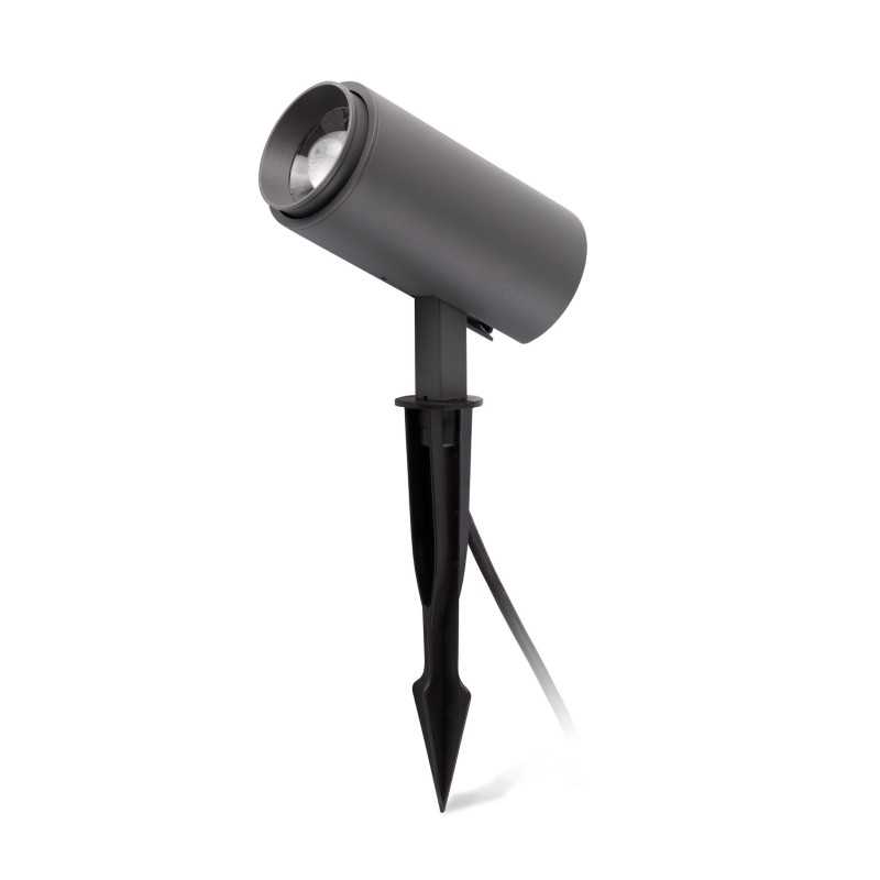 Lampe de sol en aluminium avec LED intégrée en gris, TRAYES