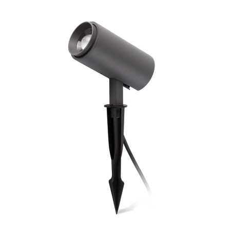 Lampe de sol en aluminium avec LED intégrée en gris, TRAYES