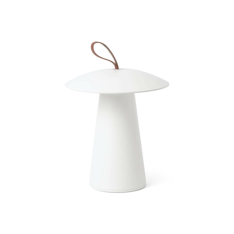 Lampe de table en aluminium avec LED intégrée en blanc mat, LE PEU