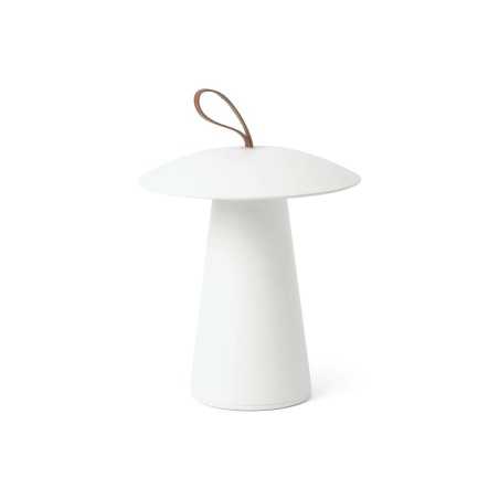 Lampe de table en aluminium avec LED intégrée en blanc mat, LE PEU