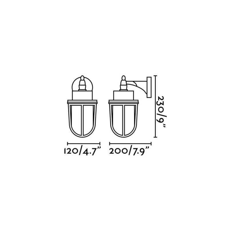 Lampe murale en laiton avec douille E27 en laiton, SEYSSES