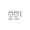 Lampe murale en laiton avec douille E27 en laiton, KERLOC