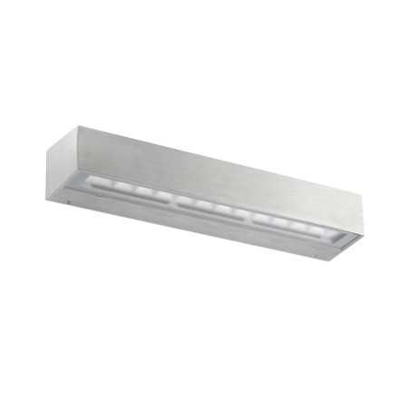 Lampe murale en aluminium avec LED intégrée en acier brossé, PLURIEN
