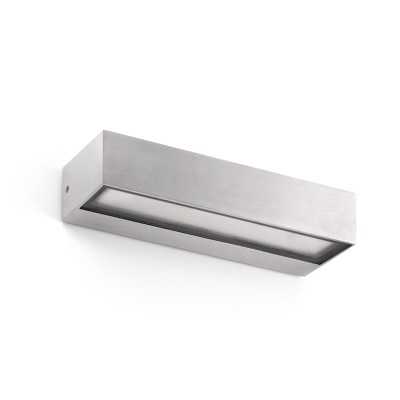 Lampe murale en aluminium avec LED intégrée en acier brossé, BONNAC
