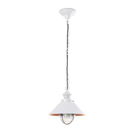 Lampe de plafond en acier avec douille E27 en blanc mat, ROSETTE