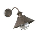 Lampe murale en acero avec douille E27 en oxyde, BLAYAC