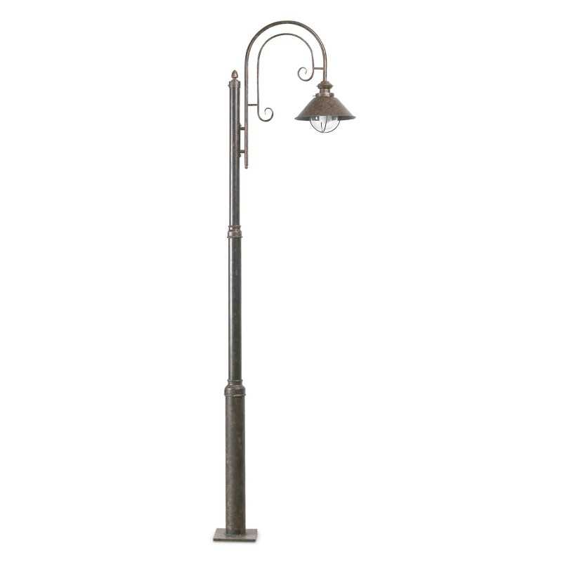 Lampe de sol en acero avec douille E27 en oxyde, BEGUES