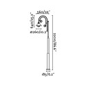 Lampe de sol en acero avec douille E27 en oxyde, BEGUES