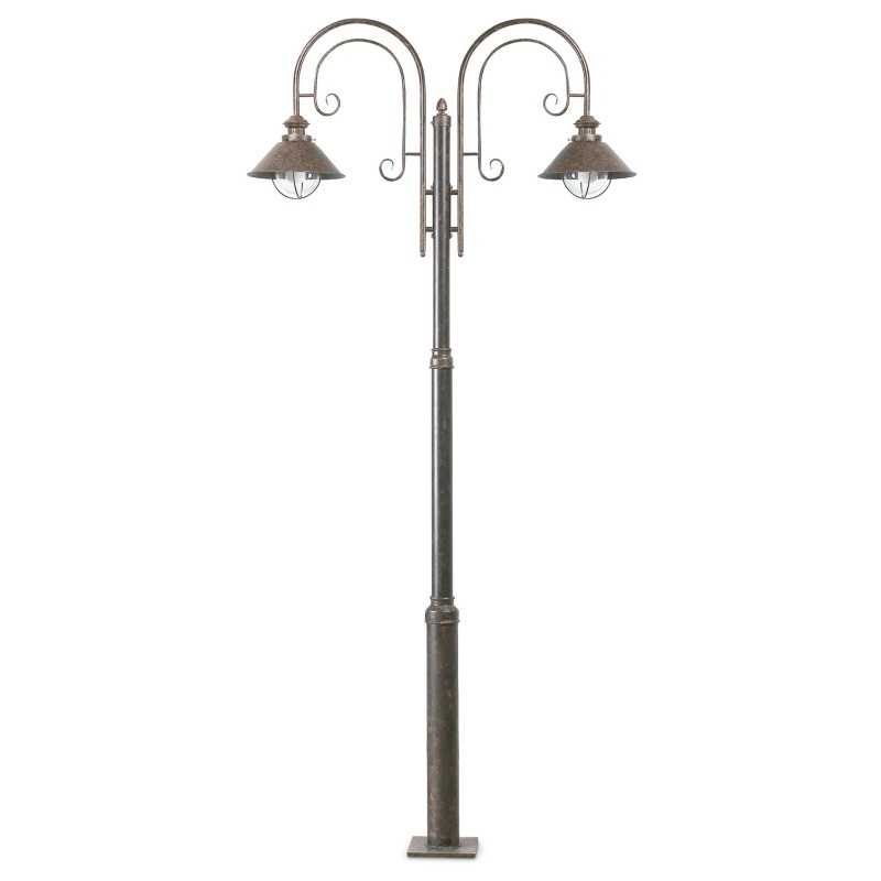 Lampe de sol en acero avec douille E27 en oxyde, ALLERET