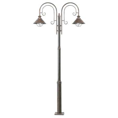 Lampe de sol en acero avec douille E27 en oxyde, ALLERET