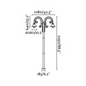Lampe de sol en acero avec douille E27 en oxyde, ALLERET