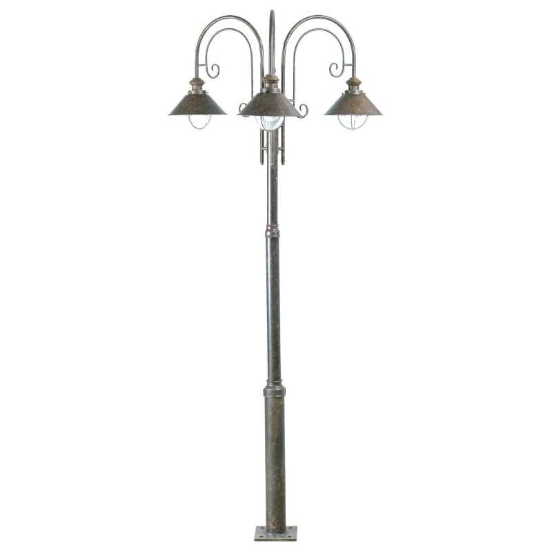 Lampe de sol en acero avec douille E27 en oxyde, AIZIER