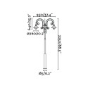 Lampe de sol en acero avec douille E27 en oxyde, AIZIER