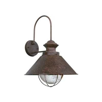 Lampe murale en acero avec douille E27 en oxyde, ARRIGAS
