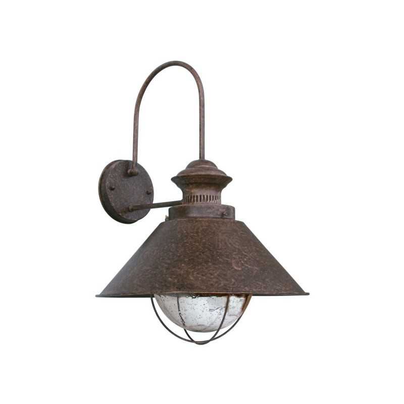 Lampe murale en acero avec douille E27 en oxyde, ARRIGAS