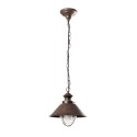 Lampe de plafond en acero avec douille E27 en oxyde, CAUMONT