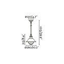 Lampe de plafond en acero avec douille E27 en oxyde, CAUMONT
