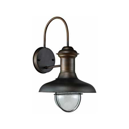 Lampe murale en acero avec douille E27 en oxyde, PONTIVY